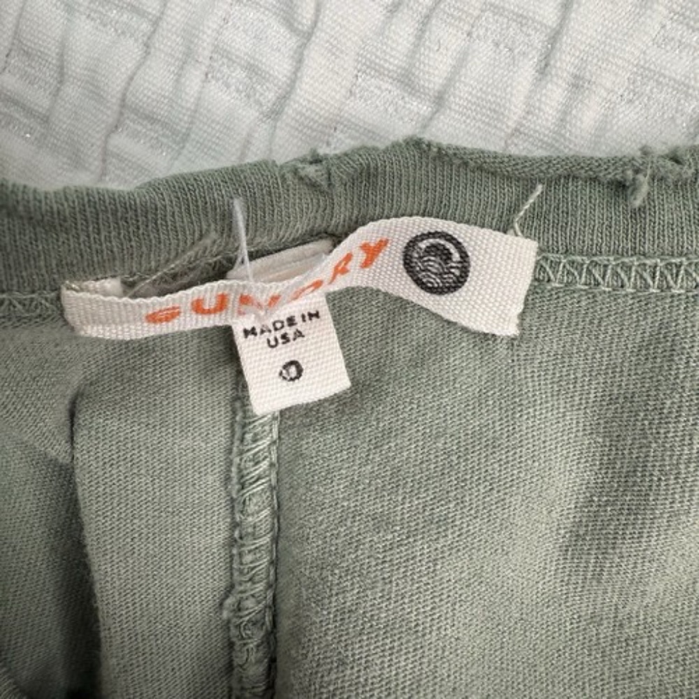 Sundry Sun Kissed Green Tank Top Women's Sz 0 (XS) Distressed Boxy Muscle Tank - Picture 4 of 8